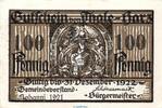 Seriennotgeld Deutschland 100 Pfennig Fehldruck Notgeld Stadt Thale 1320.9.h , 100 Pfennig -Johanni Links- in kfr. von 1921 -