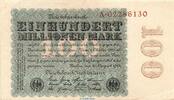 Weimarer Republik - Inflation Reichsbanknote , 100 Millionen Mark Schein in gbr. DEU-120.a, Ros.106, P.107 100 Millionen Mark 1923 zirkuliert , 3