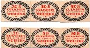 Notgeld Österreich 6 Scheine kompl. 6 x Notgeld Gemeinde Wolfern S.1248.VI.b , Set mit 6 Scheinen in kfr. o.D. , Ooe -