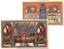 Seriennotgeld Deutschland 2 x Notgeld Halberstadt kompl. 2 x Notgeld Stadt Halberstadt 504.1.a , Set mit 2 Scheinen in kfr , von 1920 -