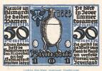 Serienscheine DE 50 Pf. Nr.3 Notgeld Heimatverein Jever 661.1 , 50 Pfennig Schein Nr.3 in kfr. von 1921 , NDS -