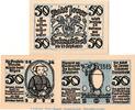 Serienscheine DE 3 Scheine kpl. Notgeld Heimatverein Jever 661.3 , Set mit 3 Scheinen in kfr. von 1921 , NDS -