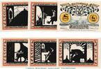 Seriennotgeld Deutschland 6 x Notgeld Rossla -braun- kompl. Notgeld Gemeinde Rossla 1136.2 , 6 x 50 Pfennig Set -braun- in kfr. von 1921 -