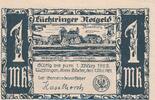 Notgeld DE 1 Mk. Notgeld Gemeinde Lüchtringen 836.2 , 1 Mark Schein -blau- in kfr. von 1921 , NRW -