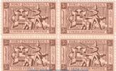 USA 4-er Block , 4 x 3 Cent Briefmarken USA 4er Block 4 x 3 Cent 1955 - Fort Ticonderoga - Scott 1071 , unc -