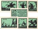 DE 7 Scheine kompl. Notgeld Ansbach , Set mit 7 x 25 Pfennig , Mehl Grabowski 35.1 b , Kn = schwarz , von 1921 , Bayern Seriennotgeld -