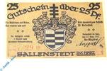 Seriennotgeld Deutschland Notgeld Ballenstedt 25 Pfennig Nr.2 Notgeld Stadt Ballenstedt 61.3 , 25 Pfennig Schein Nr.2 in kfr. von 1921 -