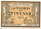 Notgeld Deutschland 25 Pfennig Schein Notgeld Bayreuth , 25 Pfennig Schein , Tieste 0365.05.10 , von 1920 , Bayern Verkehrsausgabe -