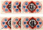 Serienscheine DE 6 Scheine kpl. 6 x Notgeld Stadt Bielefeld 103.5 , RÜBCHEN Set mit 6 Scheinen in kfr. von 1921 -