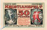 Notgeld DE 50 Pf. Christiansfeld , Notgeld 50 Pfennig in kfr. M/G 229.1 , Schleswig von 1920 -
