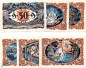 Notgeld DE 6 Scheine kpl. Notgeld Kahla , Weihnachtsserie Set mit 6 Scheinen in kfr. Mehl ,Grabowski 668.9 , von 1921 , Thüringen Seriennotgeld -