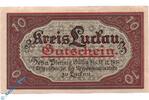 Kleingeld 1914-1922 10 Pf. Notgeld Luckau , 10 Pfennig Schein - 31.12.1919 , Tieste 4225.05.20 , von 1917 , Brandenburg Verkehrsausgabe -