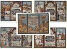 Notgeld DE 5 Scheine kpl. Notgeld Stadt Rothenburg 1142.6 , Satz -blau- mit 5 Scheinen in kfr. von 1921 -