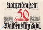 De 50 Pf. Notgeld Waldenburg , 50 Pfennig Schein , Mehl Grabowski 1371.5 b , von 1920 , Schlesien Serien Notgeld -