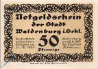 Notgeld DE 50 Pf. Notgeld Waldenburg , 50 Pfennig Schein , Mehl Grabowski 1371.8 a,b , von 1920 , Schlesien Seriennotgeld -