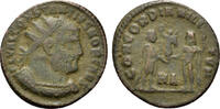 Roman Imperial radiate follis fraction Constantius I (Caesar, 293-305). Æ radiate follis fraction -