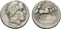 Roman Republic AR Denarius Gargilius, Ogulnius, and Vergilius. 86 BC. AR Denarius -