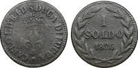 Medieval Italy Lucca (Duchy) Soldo 1826 Carlo Ludovico Borbone -