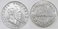 Kingdom of Italy 20 Centesimi 1863 Milan Victor Emmanuel II -