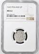Poland (Bydgoszcz) Dreipölker / AR 1½ Groschen / Półtorak 1623 Sigismund III Vasa (1587-1632) NGC MS 61