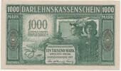 Germany (Kowno/Kaunas) 1000 mark Occupation - Darlehnskasse Ost, Kowno (Kaunas) 1000 mark 1918 - Rare -