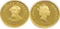 Alderney 1 Pound Charles Dickens - Gold -