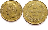France 40 Francs Louis Philippe I - Gold -