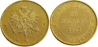 Finland 20 Markkaa 1903 Nikolai II - Gold unz (unzirculated) 1099,00 EUR  + 14,95 EUR frais d'envoi