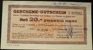 DDR - Geschenk-Gutschein 20 Mark Geschenk-Gutschein Dresden - Industriewaren -