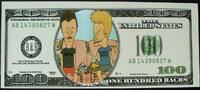 USA 100 Backs Werbe- oder Scherzbanknote, Beavis -