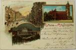 DR - Magdeburg Ansichtskarte Ansichtskarte, gelaufen, Lithographie -