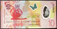 St. Thomas & Prince 10 Dobras P.71 / Serie AB / Polymer -