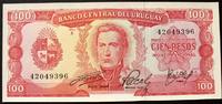 Uruguay 100 Pesos ND(1967) P. 47 a / Serie A kfr 3,00 EUR  + 6,00 EUR frais d'envoi