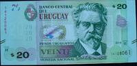 Uruguay 20 Pesos Uruguayos 2018 P.93 b / Serie H kfr 3,50 EUR  + 6,00 EUR frais d'envoi