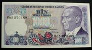Türkei 1.000 Lira L.1970(1986) P. 196 kfr 3,30 EUR  + 6,00 EUR frais d'envoi