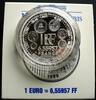 Frankreich 1 Euro = 6,55957 FF 900er Silber, 22,2g / Europa - Wechselkurse zum Euro -
