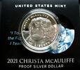 USA 1 Dollar 2021 P 999er Silber, 26,730 g / Astronautin Christa McAulif... 94,00 EUR  + 15,00 EUR frais d'envoi