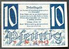Württemberg-Hohenzollern 10 Pfennig Ros. 215 a / Serie B -
