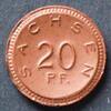 Sachsen 20 Pfennig 1921 braunes Porzellan, Meissen / Getreide vzgl 5,00 EUR  + 10,00 EUR frais d'envoi