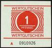 DDR - Gef&auml;ngnisgeld 1 Pfennig bis 30.6.1990 Wertgutschein / Serie A I 4,00 EUR  + 8,00 EUR frais d'envoi