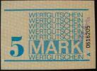 DDR - Gef&auml;ngnisgeld 5 Mark bis 30.6.1990 Wertgutschein / Serie A I 22,00 EUR  + 10,00 EUR frais d'envoi