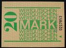 DDR - Gef&auml;ngnisgeld 20 Mark bis 30.6.1990 Wertgutschein / Serie A I 36,00 EUR  + 16,00 EUR frais d'envoi