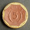 Sachsen 5 Mark 1921 braunes Porzellan mit goldenem Randdekor, Meissen / ... 19,00 EUR  + 10,00 EUR frais d'envoi