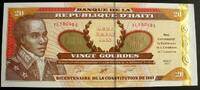 Haiti 20 Gourdes 2001 P. 271 / GBN / 200 Jahre Verfassung 1801-2001 kfr 6,00 EUR  + 10,00 EUR frais d'envoi