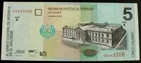 El Salvador 5 Colones 18.4.1997 P. 147 a / Serie A kfr 34,00 EUR  + 16,00 EUR frais d'envoi