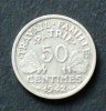 Frankreich 50 Centimes S.212.1 / Al / Liktorenbündel mit zwei fränkischen Wurfäxten -