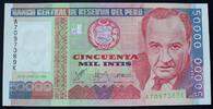Peru 50.000 Intis 28.6.1988 P. 142 kfr 2,50 EUR  + 6,00 EUR frais d'envoi