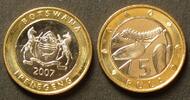 Botswana 5 Pula S.31 / BiMe / Staatswappen - Raube des Kaiserfalters -