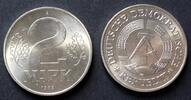 DDR 2 Mark S.16 / Al / Staatswappen - Wert zwischen Eichenblättern -