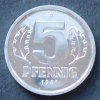 DDR 5 Pfennig S.9 / Al / Staatswappen - Wertangabe, zwischen Eichenzweigen -